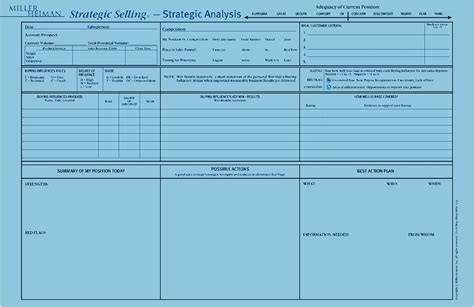 miller heiman blue sheet example.